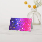 Shiny Pink Blue Background Treuekarte (Rückseite)