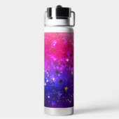 Shiny Pink Blue Background Trinkflasche (Hinten)