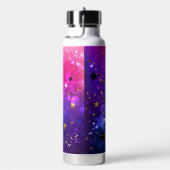 Shiny Pink Blue Background Trinkflasche (rechts)