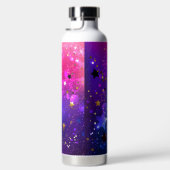 Shiny Pink Blue Background Trinkflasche (Rechts)