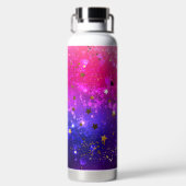 Shiny Pink Blue Background Trinkflasche (Rückseite)