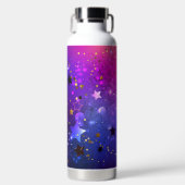 Shiny Pink Blue Background Trinkflasche (Vorderseite)