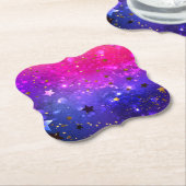 Shiny Pink Blue Background Untersetzer (angewinkelt)