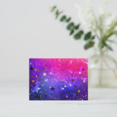 Shiny Pink Blue Background Visitenkarte (Stehend Vorderseite)