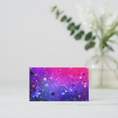 Shiny Pink Blue Background Visitenkarte (Stehend Vorderseite)
