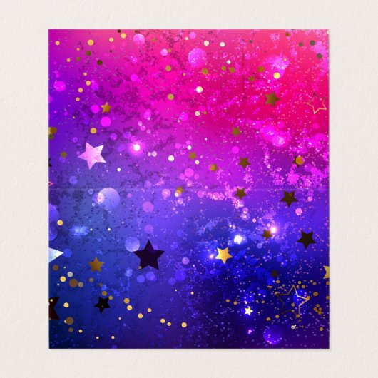 Shiny Pink Blue Background Visitenkarten (Außenseite Aufgefaltet)