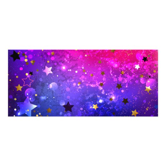 Shiny Pink Blue Background Werbekarte (Vorne)