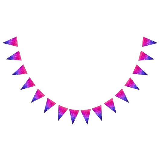 Shiny Pink Blue Background Wimpelkette (Alle)