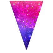 Shiny Pink Blue Background Wimpelkette (Erste Fahne)