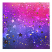 Shiny Pink Blue Background Würfel (Vorderseite)