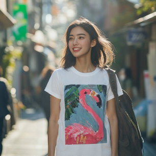 Shiny Pink Flamingo Spaß! T-Shirt