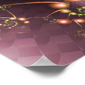 Shiny Pink Fraktal Spiral Poster (Ecke)
