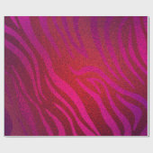 Shiny Pink Glam Zebra Animal Print Girl Party Geschenkpapier (Flach)
