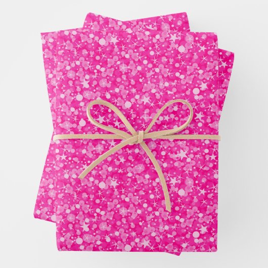 Shiny Pink Glitzer Geschenkpapier Set (Beispiel)