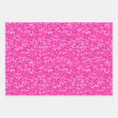 Shiny Pink Glitzer Geschenkpapier Set (Vorderseite)