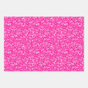 Shiny Pink Glitzer Geschenkpapier Set