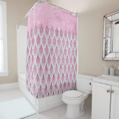 Shiny Pink Glitzer Meerjungfrau Fischskala Duschvorhang (Beispiel)