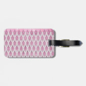 Shiny Pink Glitzer Meerjungfrau Fischskala Gepäckanhänger (Rückseite horizontal)