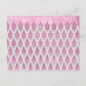 Shiny Pink Glitzer Meerjungfrau Fischskala Postkarte (Vorderseite)
