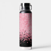 Shiny Pink Glitzer Trinkflasche (Rückseite)