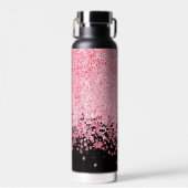 Shiny Pink Glitzer Trinkflasche (Vorne)