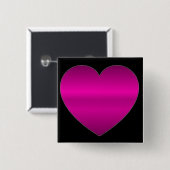 Shiny Pink Heart Button (Vorne & Hinten)