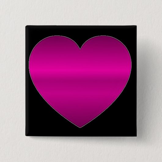 Shiny Pink Heart Button (Vorderseite)