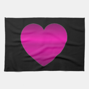 Shiny Pink Heart Geschirrtuch