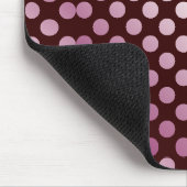 Shiny Pink Polka Dot Muster Mousepad (Ecke)