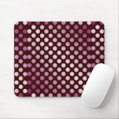Shiny Pink Polka Dot Muster Mousepad (Mit Mouse)