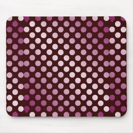 Shiny Pink Polka Dot Muster Mousepad (Vorne)