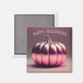 Shiny Pink Pumpkin Magnet (Vorderseite/Rückseite)