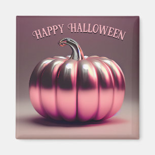 Shiny Pink Pumpkin Magnet
