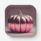 Shiny Pink Pumpkin Pappteller (Vorderseite)