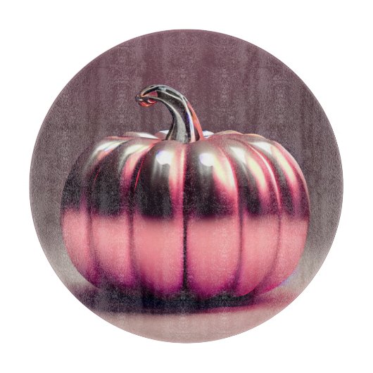 Shiny Pink Pumpkin Schneidebrett (Vorderseite)