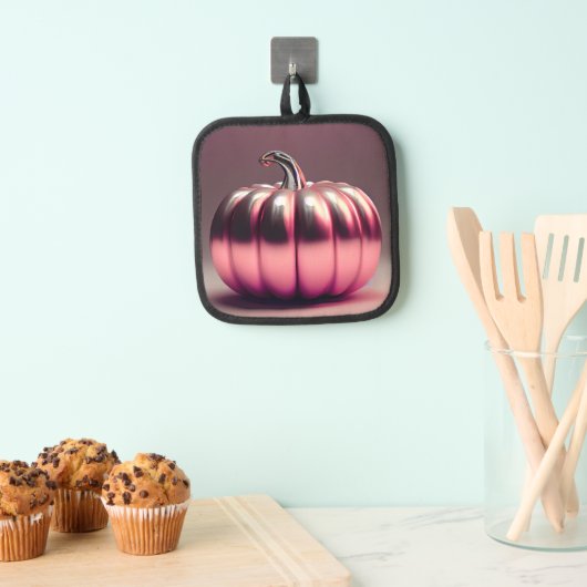 Shiny Pink Pumpkin Topflappen (Insitu (Hängend))