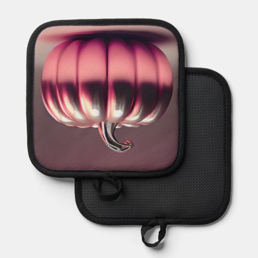 Shiny Pink Pumpkin Topflappen (Vorderseite/Rückseite)