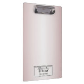 Shiny Pink Rose Glam Marble Modernes Personalisier Klemmbrett (Rechts)