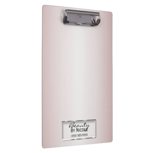 Shiny Pink Rose Glam Marble Modernes Personalisier Klemmbrett (Rechts)