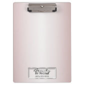 Shiny Pink Rose Glam Marble Modernes Personalisier Klemmbrett (Vorderseite)