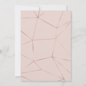 Shiny Pink Rose Taufe Einladung (Rückseite)