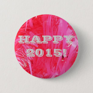 Shiny Pink Weihnachtsbaum Button