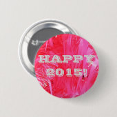Shiny Pink Weihnachtsbaum Button (Vorne & Hinten)