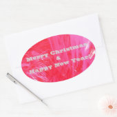 Shiny Pink Weihnachtsbaum Ovaler Aufkleber (Umschlag)