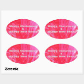 Shiny Pink Weihnachtsbaum Ovaler Aufkleber (Blatt)