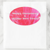 Shiny Pink Weihnachtsbaum Ovaler Aufkleber (Tasche)