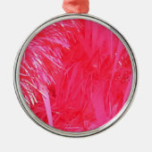 Shiny Pink Weihnachtsbaum Silbernes Ornament (Vorne)