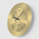 Shiny polierter metallischer Hintergrund Große Wanduhr (Winkel)