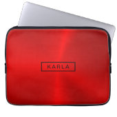 Shiny polierter metallischer Hintergrund Laptopschutzhülle (Vorderseite)