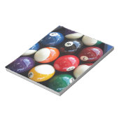 Shiny Pool Bälle nah Notizblock (Rotiert)
